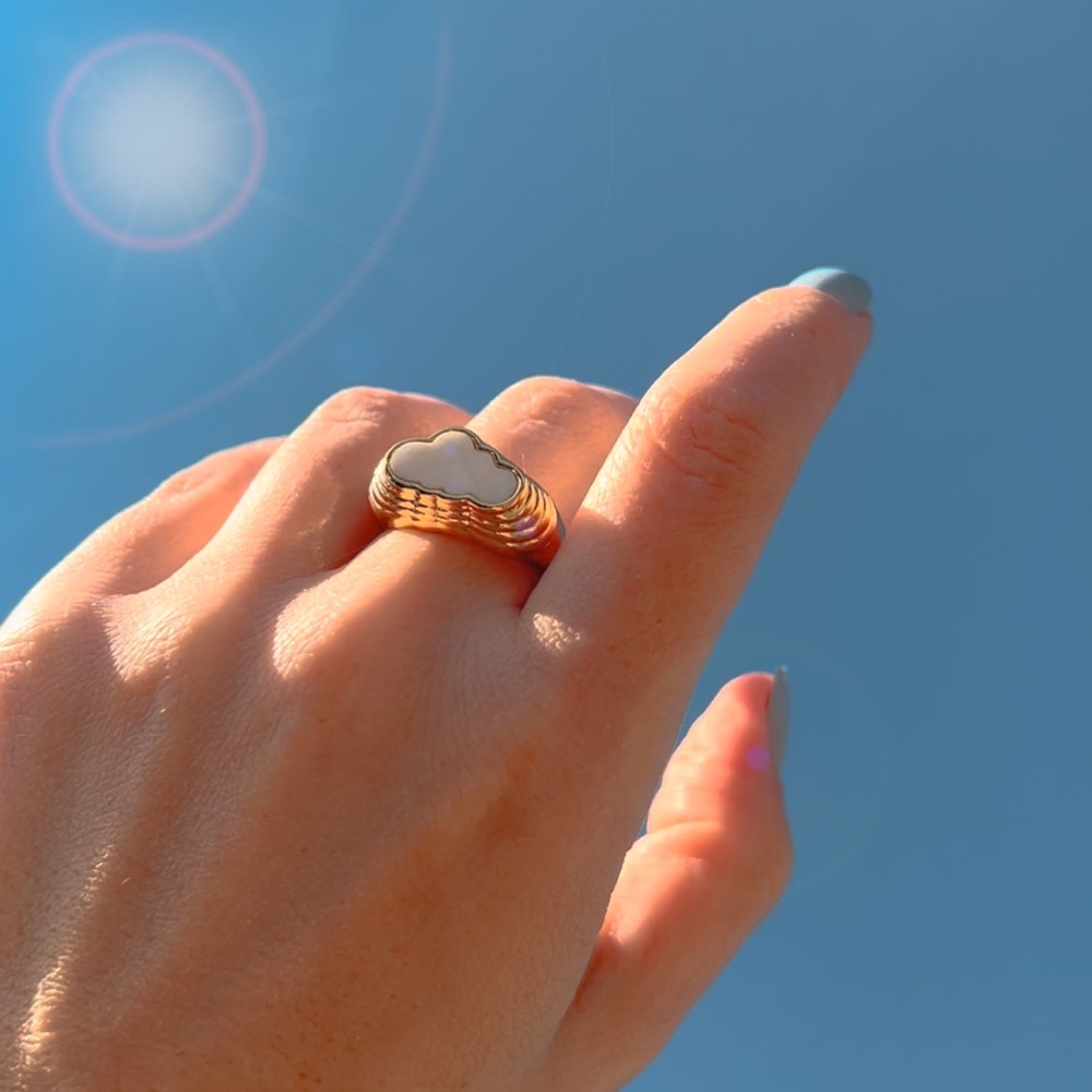 Gold plated Cloud 9 Ring โ๏ธ - Picture 1 of 4